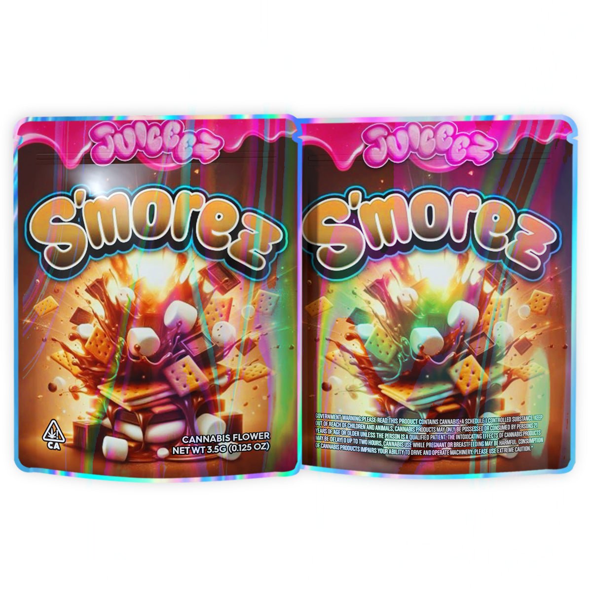 S'morez 3.5G Mylar Bags