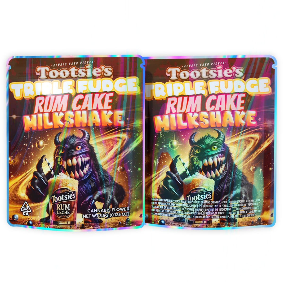Triple Fudge Rum Cake Milkshake 3.5G Mylar Bags