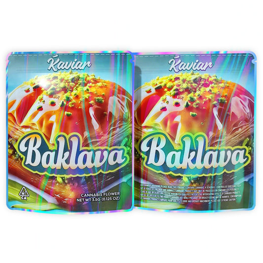 Baklava 3.5G Mylar Bags