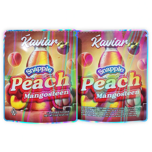 Snapple Peach Mangosteen 3.5G Mylar Bags
