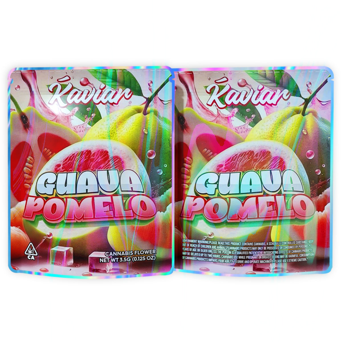Guava Pomelo 3.5G Mylar Bags