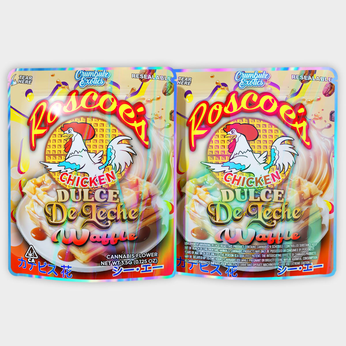 Roscoe's Chicken Dulce De Leche Waffle 3.5G Mylar Bags