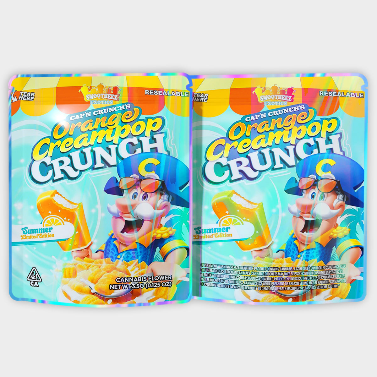 Cap'n Crunch's Orange Creampop Crunch 3.5G Mylar Bags
