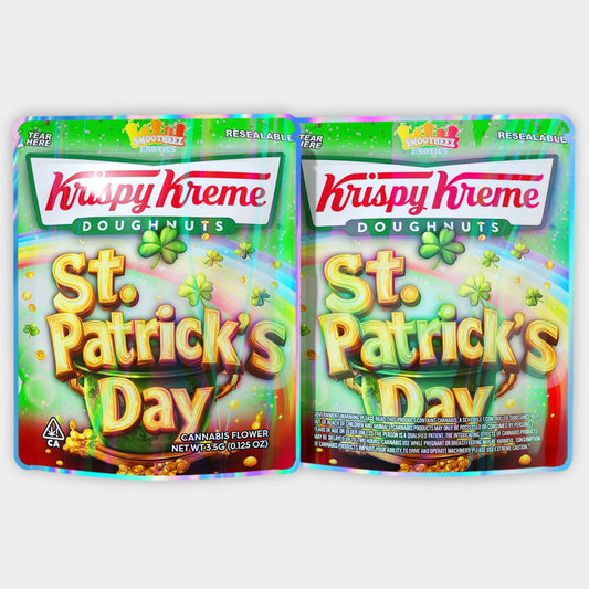 Krispy Kreme Doughnuts St. Patrick's Day 3.5G Mylar Bags