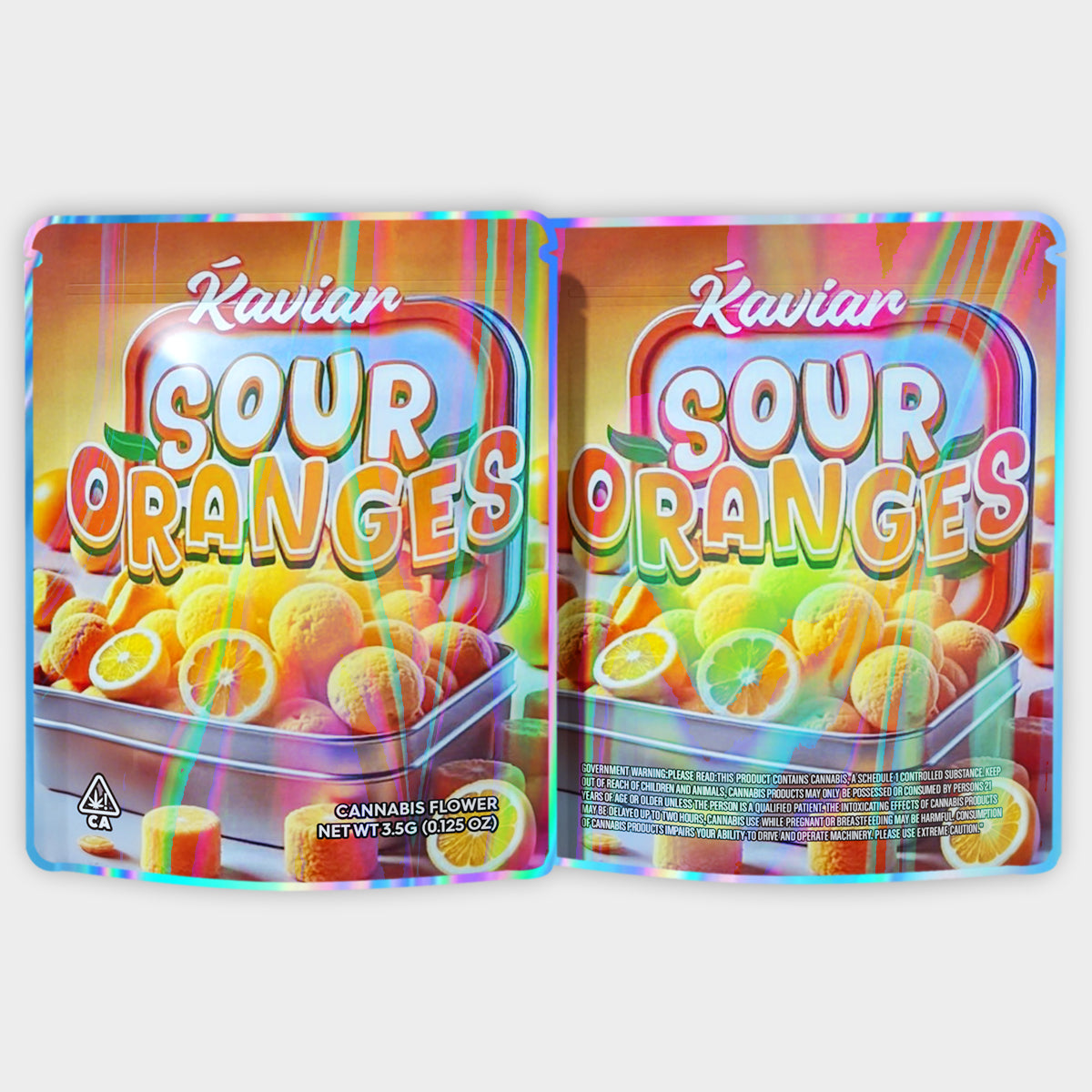 Sour Oranges 3.5G Mylar Bags