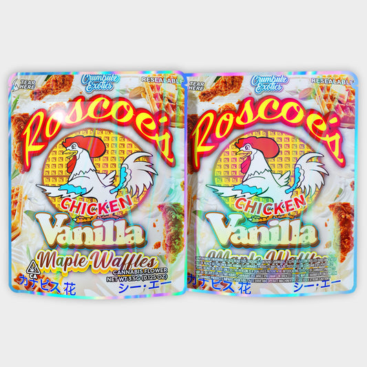 Roscoe's Chicken Vanilla Maple Waffles 3.5G Mylar Bags