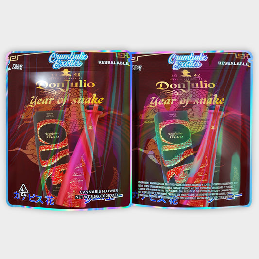 Donjulio Year Of Snake 3.5G Mylar Bags