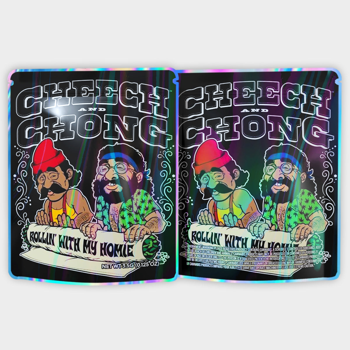 Cheech Chong Rollin' With My Homie 3.5G Mylar Bags