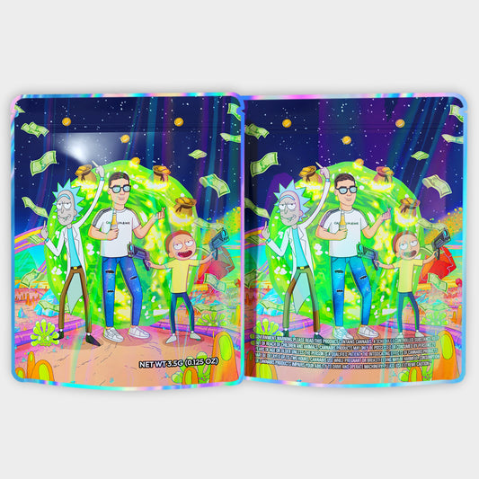 Rick Morty 3.5G Mylar Bags