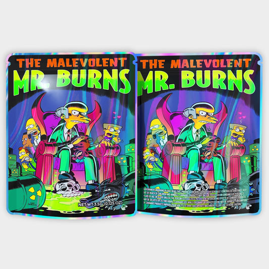 The Malevolent Mr. Burns 3.5G Mylar Bags