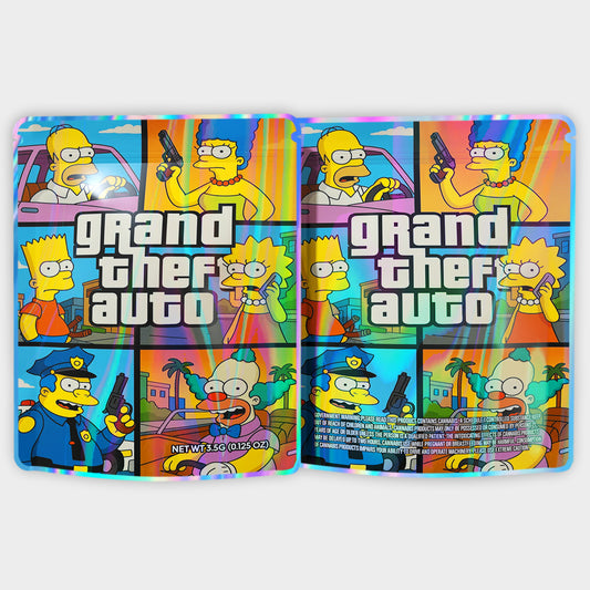 Grand Thef Auto 3.5G Mylar Bags