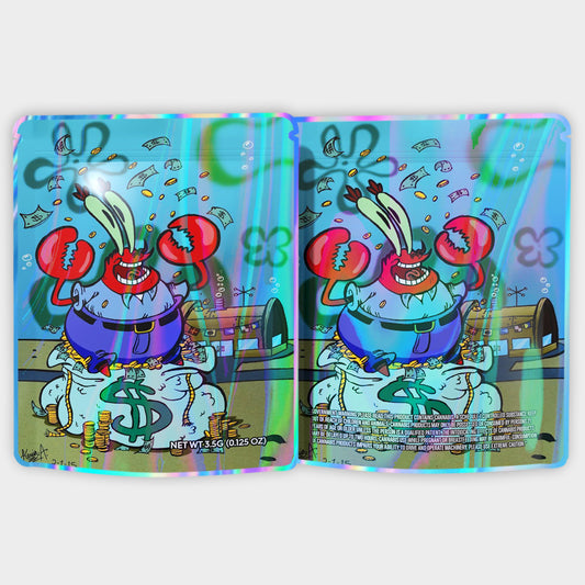 Mr. Krabs 3.5G Mylar Bags