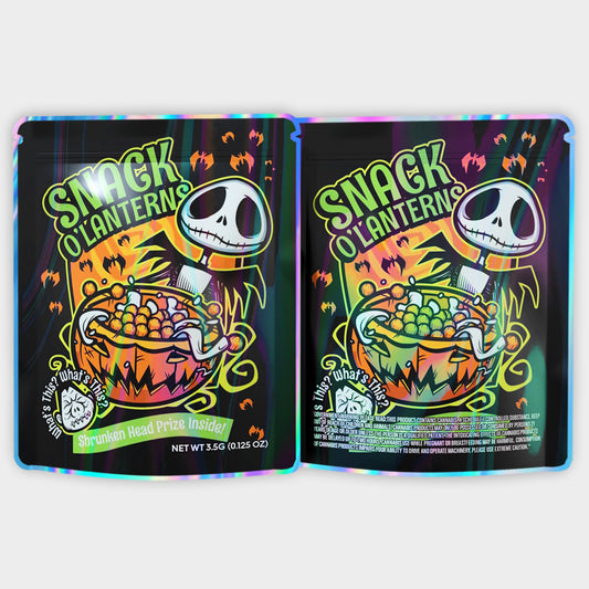 Snack O'Lanterns 3.5G Mylar Bags