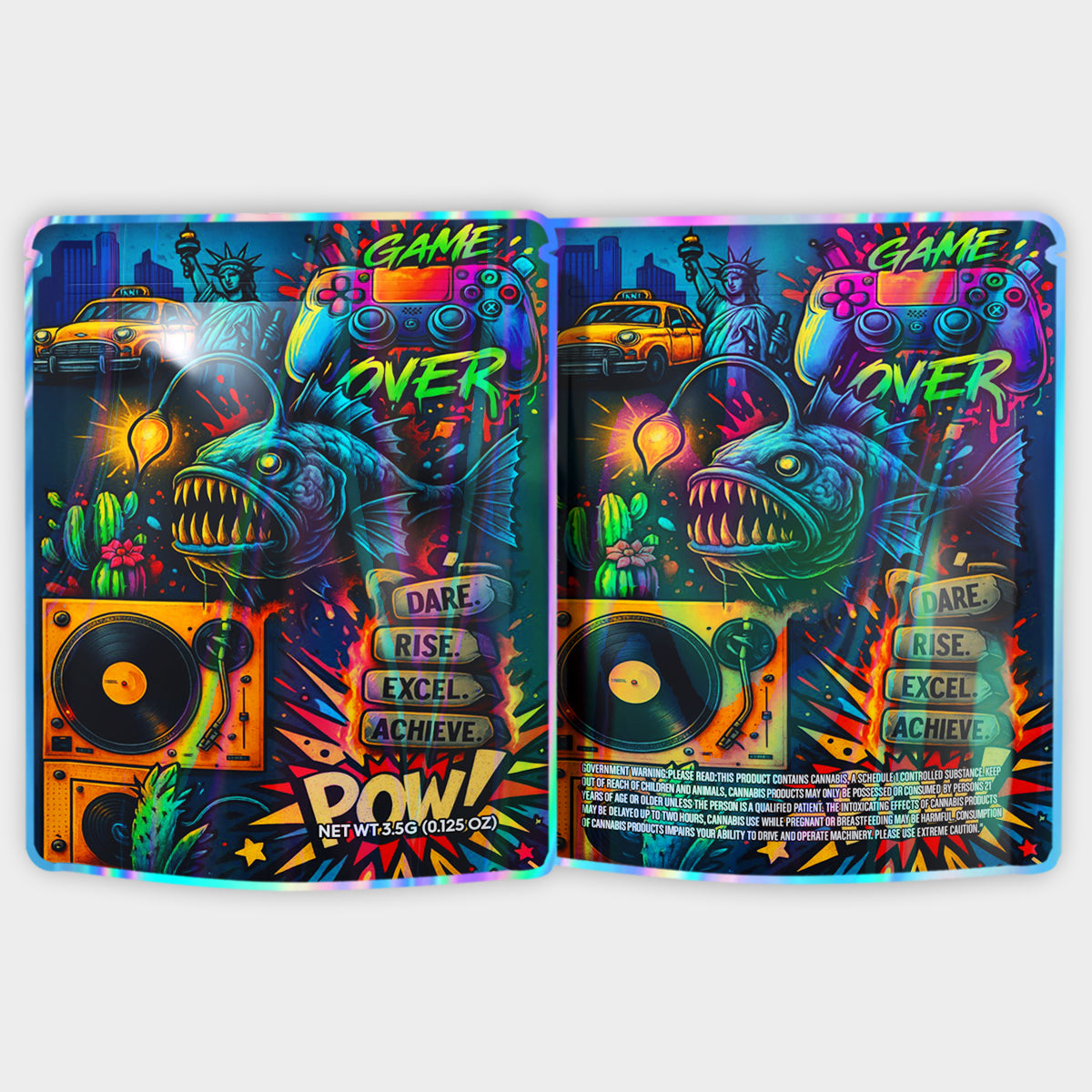 Game Over 3.5G Mylar Bags