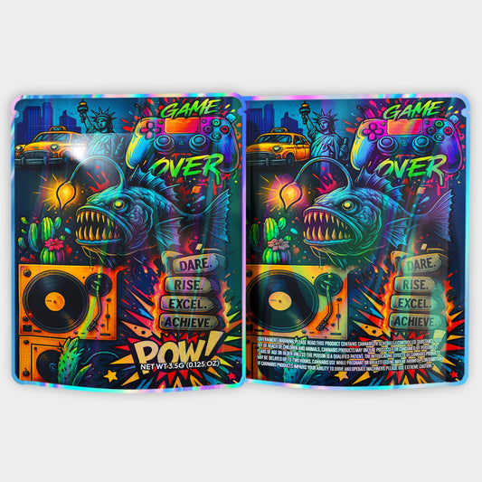 Game Over 3.5G Mylar Bags