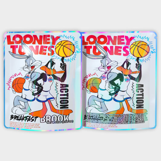 Looney Tunes Action Breakfast Brook 3.5G Mylar Bags