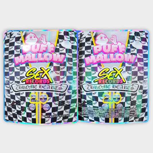 Puff Mallow Sex Records 3.5G Mylar Bags