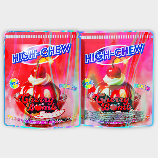 High Chew Cherry Bomb 3.5G Mylar Bags