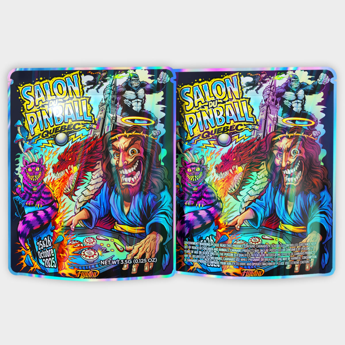 Salon Pinball Quebec 3.5G Mylar Bags