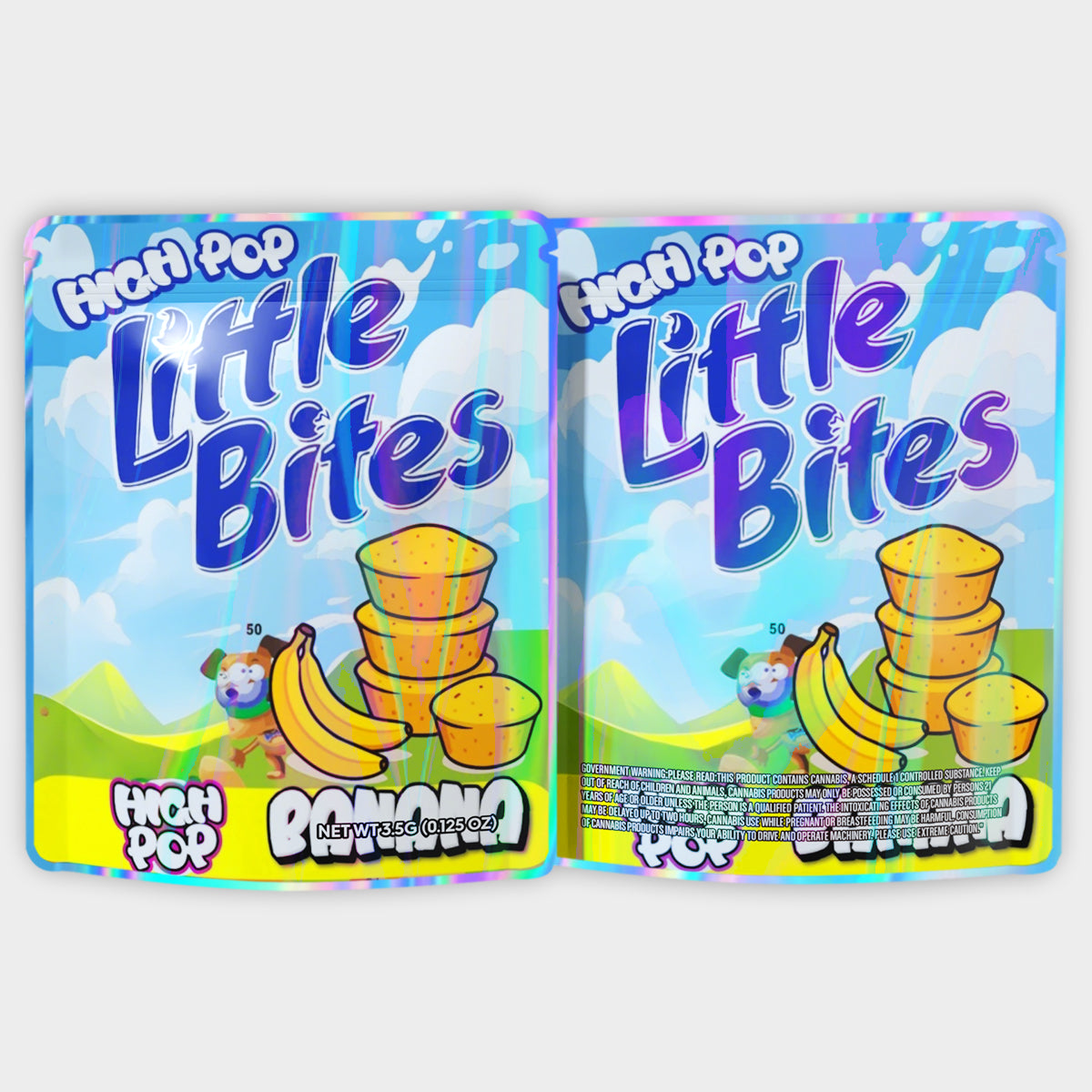 High Pop Little Bites Banana 3.5G Mylar Bags