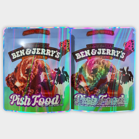 Ben & Jerry's Ice Cream Pish Food 3.5G Mylar Bags