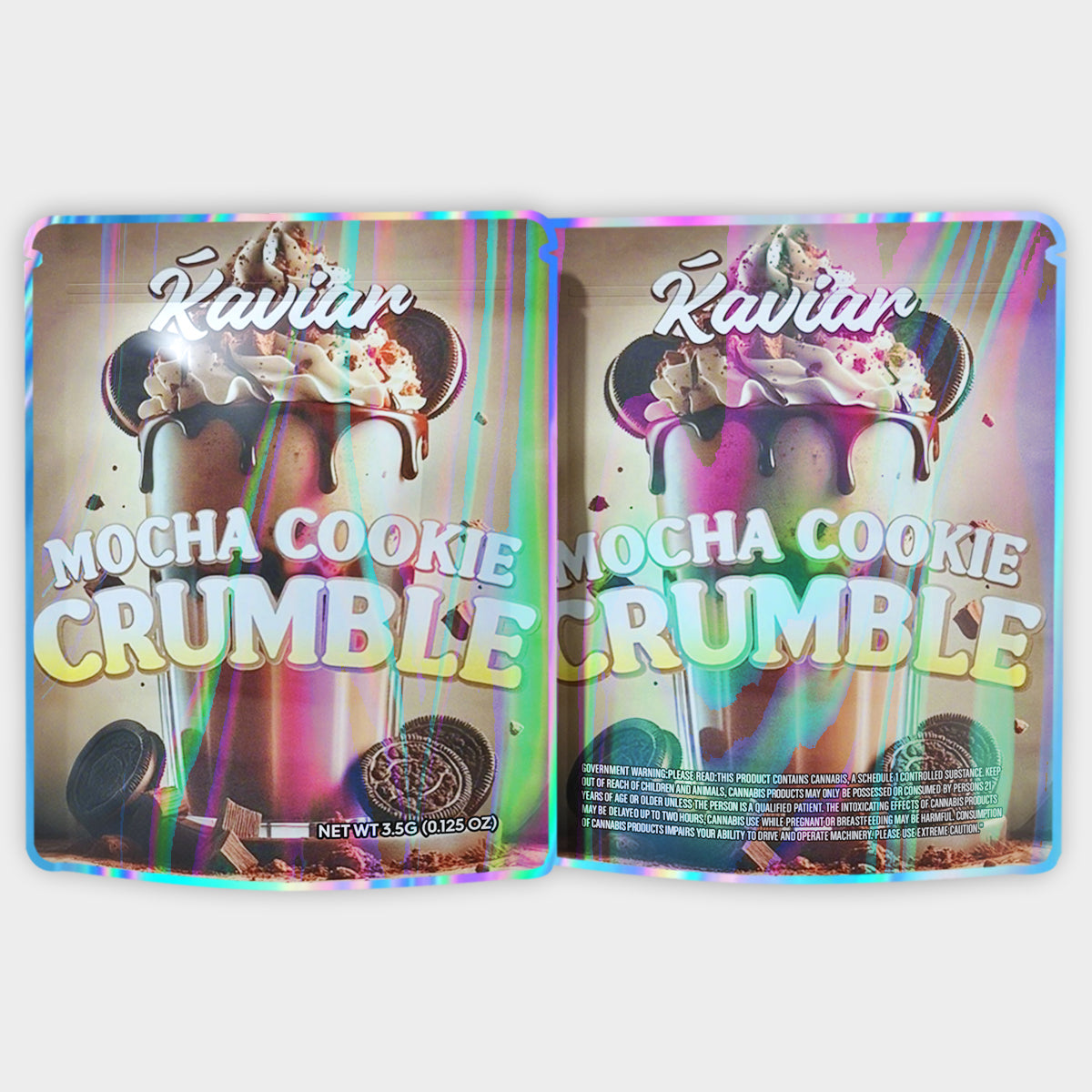 Mocha Cookie Crumble 3.5G Mylar Bags