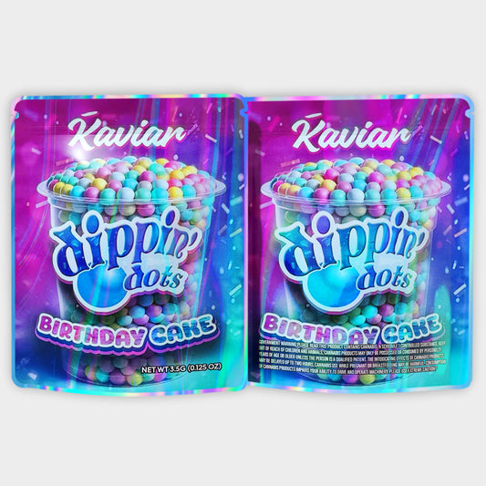 Dippin Dots Birthday Cake 3.5G Mylar Bags