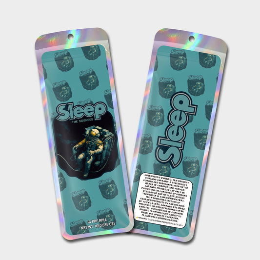 Sleep The Sciences 1G Labeled Pre-Roll Mylar Bags