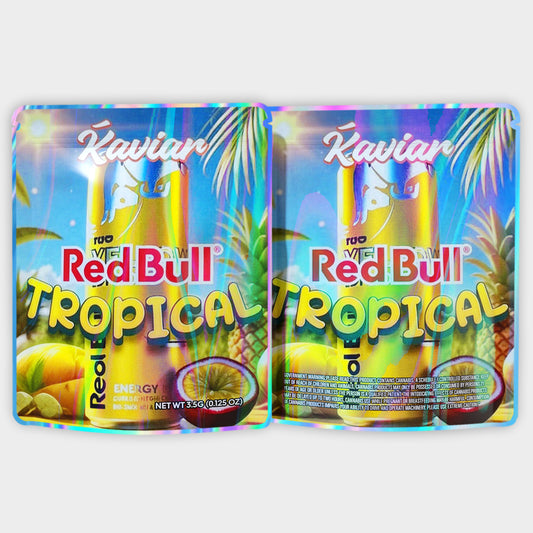 Kaviar Red Bull Tropical 3.5G Mylar Bags