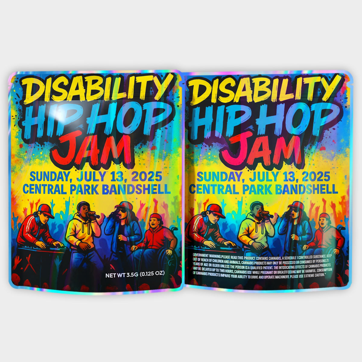 Disability Hip Hop Jam 3.5G Mylar Bags