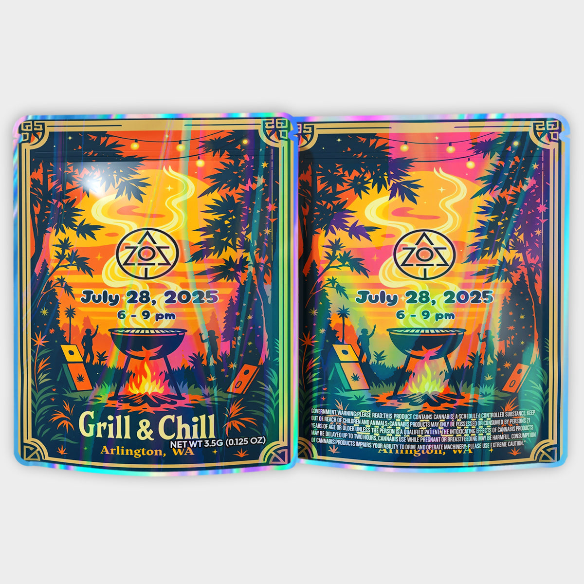 Grill & Chill 3.5G Mylar Bags