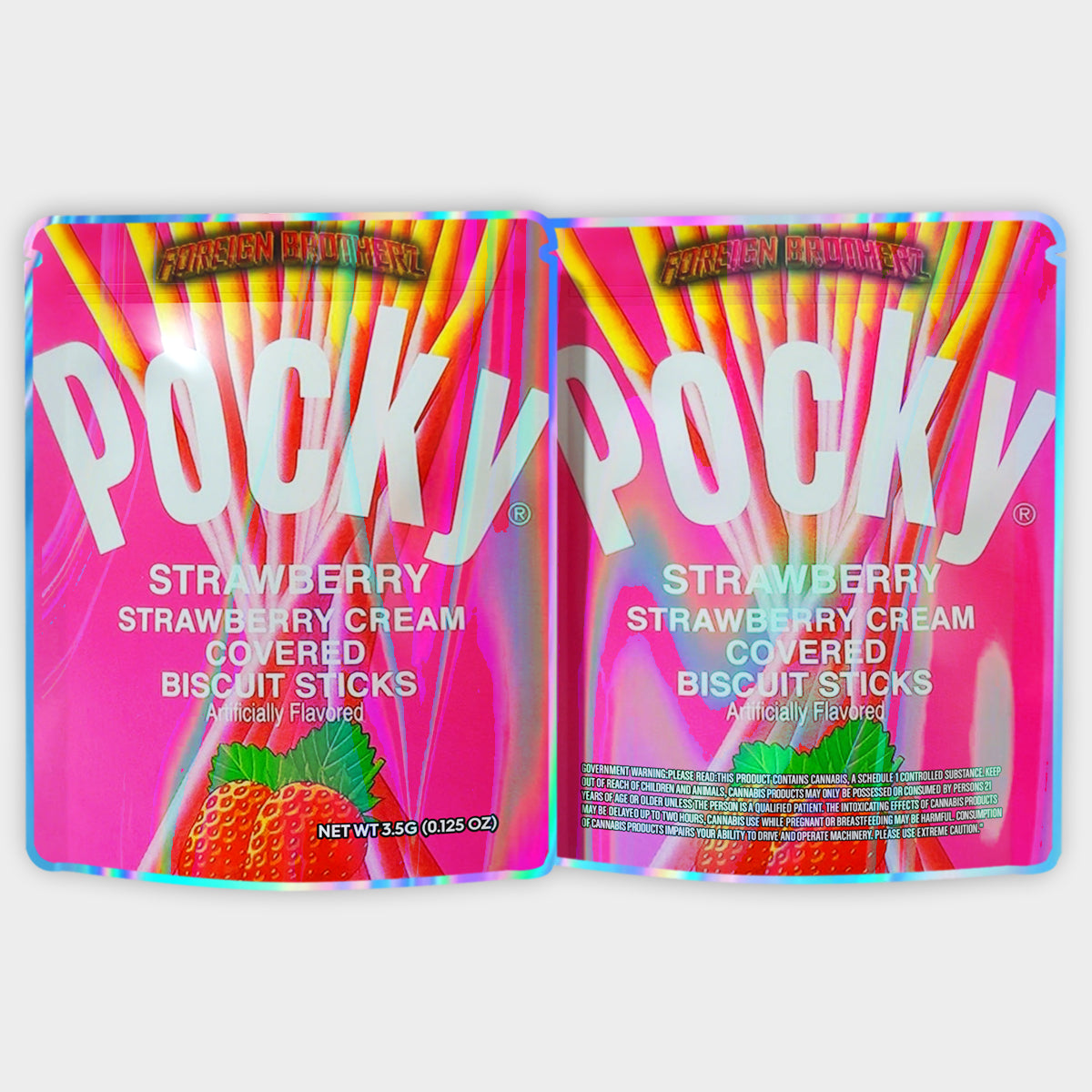Pocky Strawberry Cream 3.5G Mylar Bags