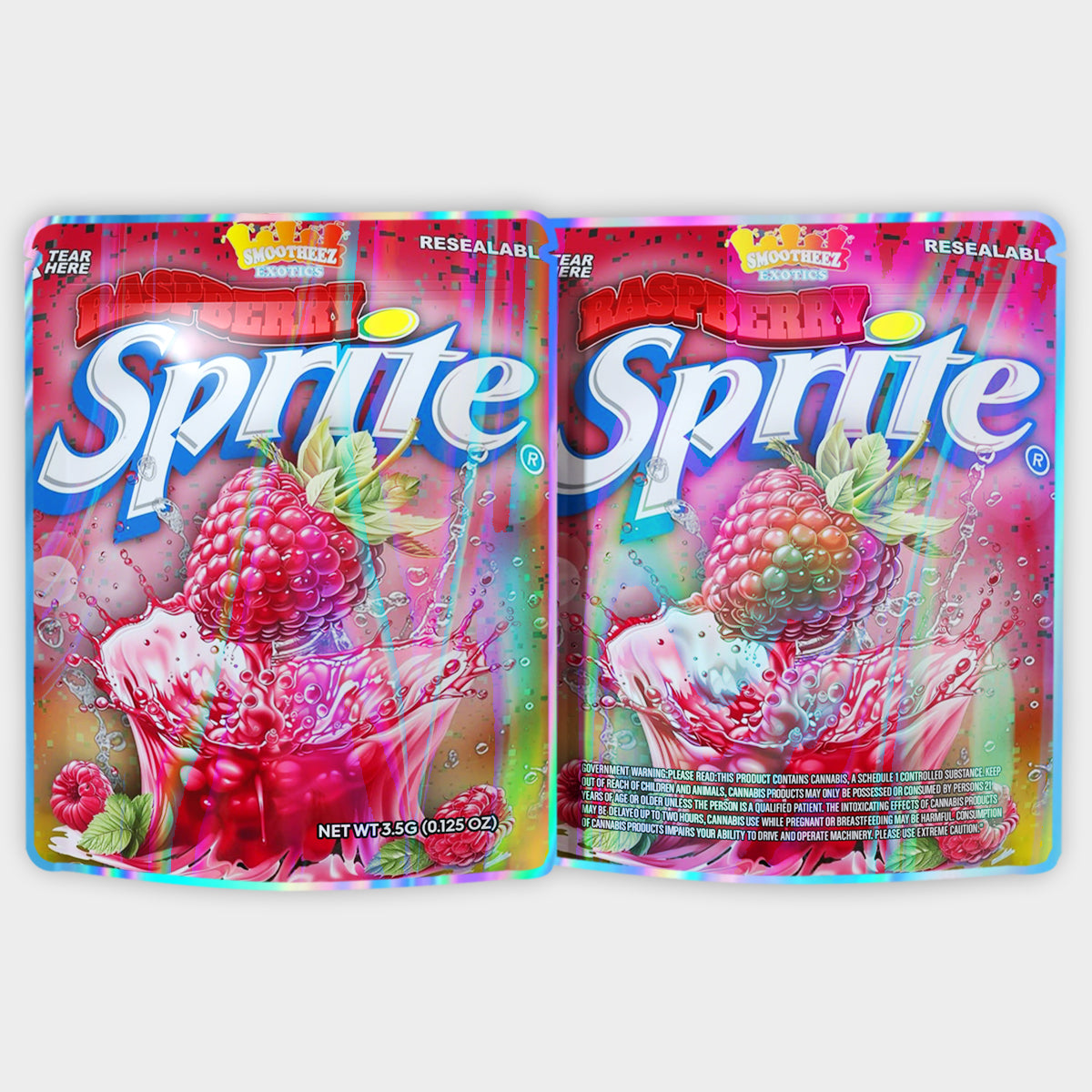 Raspberry Sprite 3.5G Mylar Bags