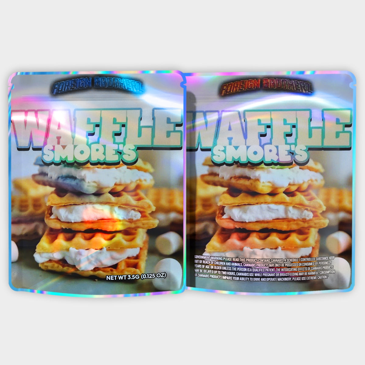 Waffle Smore's 3.5G Mylar Bags