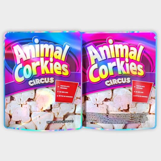 Animal Corkies Circus 3.5G Mylar Bags