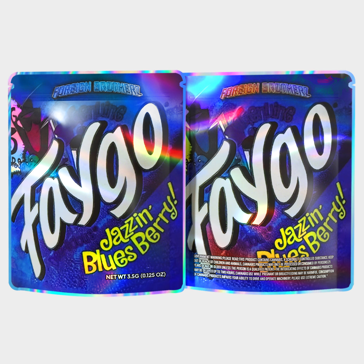 Faygo Jazzin Blues Berry 3.5G Mylar Bags