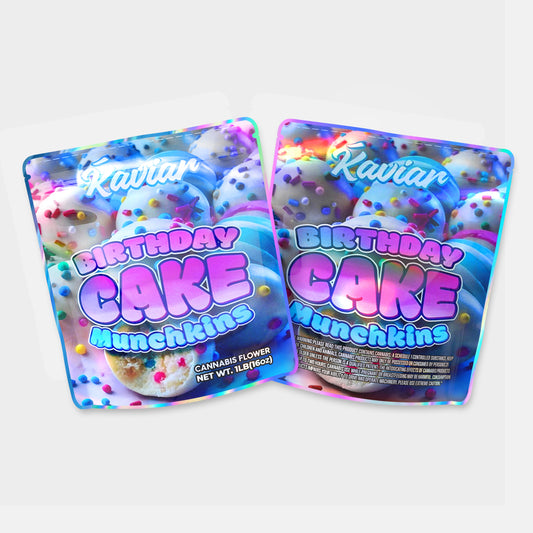 Kaviar Birthday Cake Munchkins Mylar Bag 16 Oz (1lb)