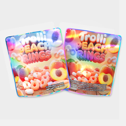 Trolli Peach Rings Mylar Bag 16 Oz (1lb)