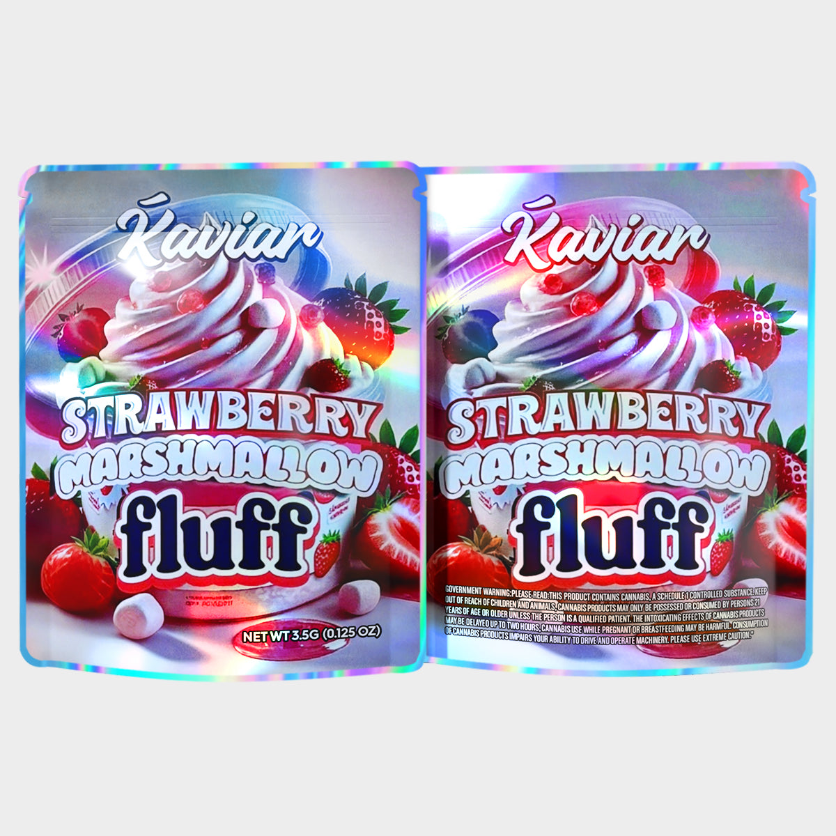 Kaviar Strawberry Marshmallow Fluff 3.5G Mylar Bags