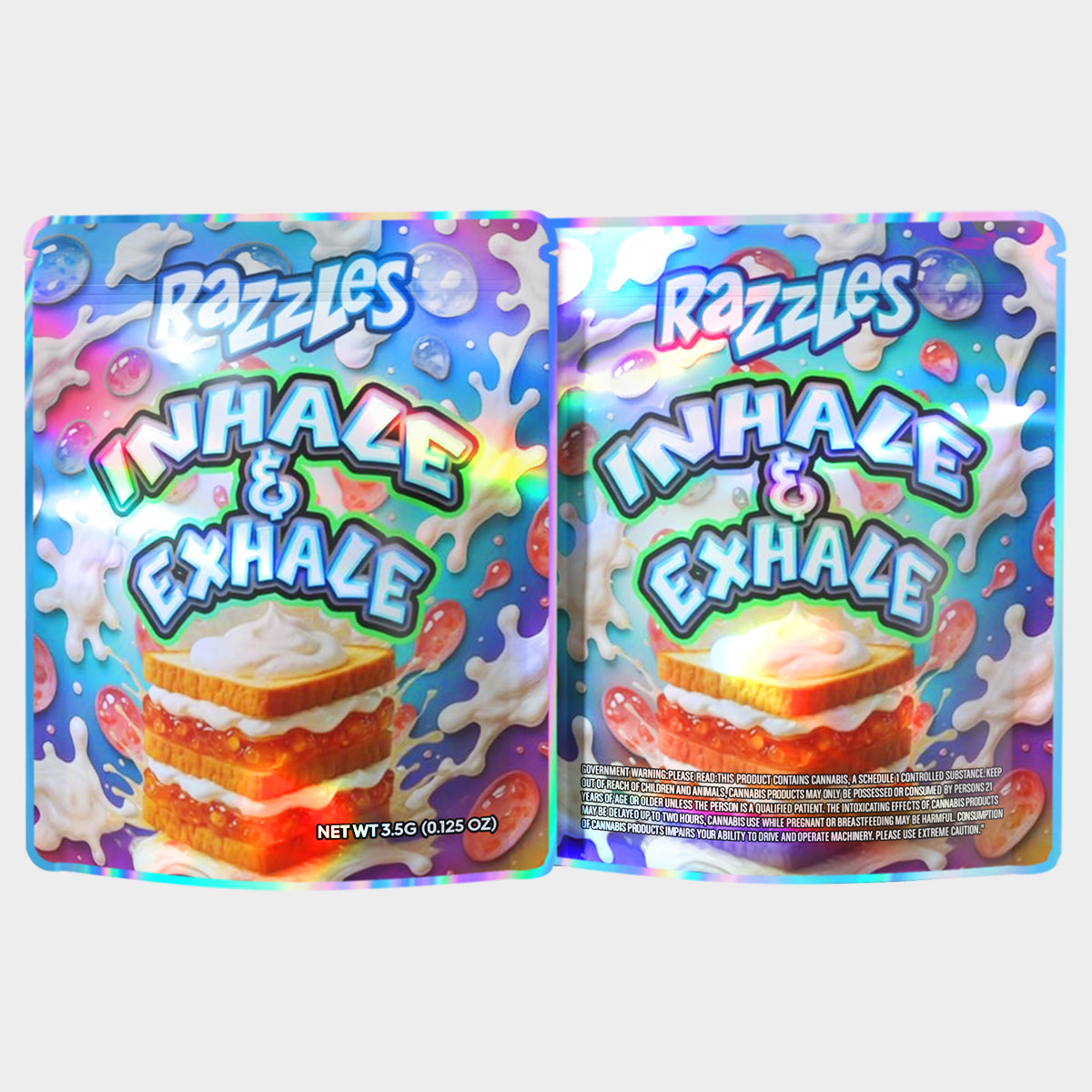 Razzles Inhale Exhale 3.5G Mylar Bags