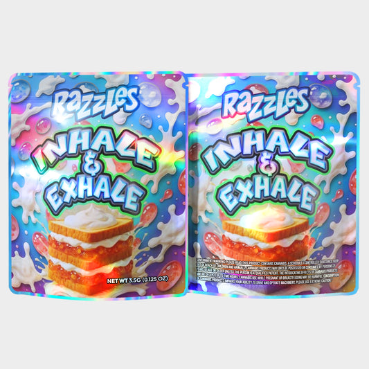 Razzles Inhale Exhale 3.5G Mylar Bags