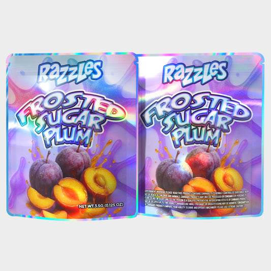Razzles Frosted Sugar Plum 3.5G Mylar Bags