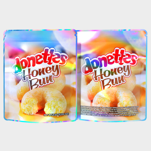 Donettes Honey Bun 3.5G Mylar Bags