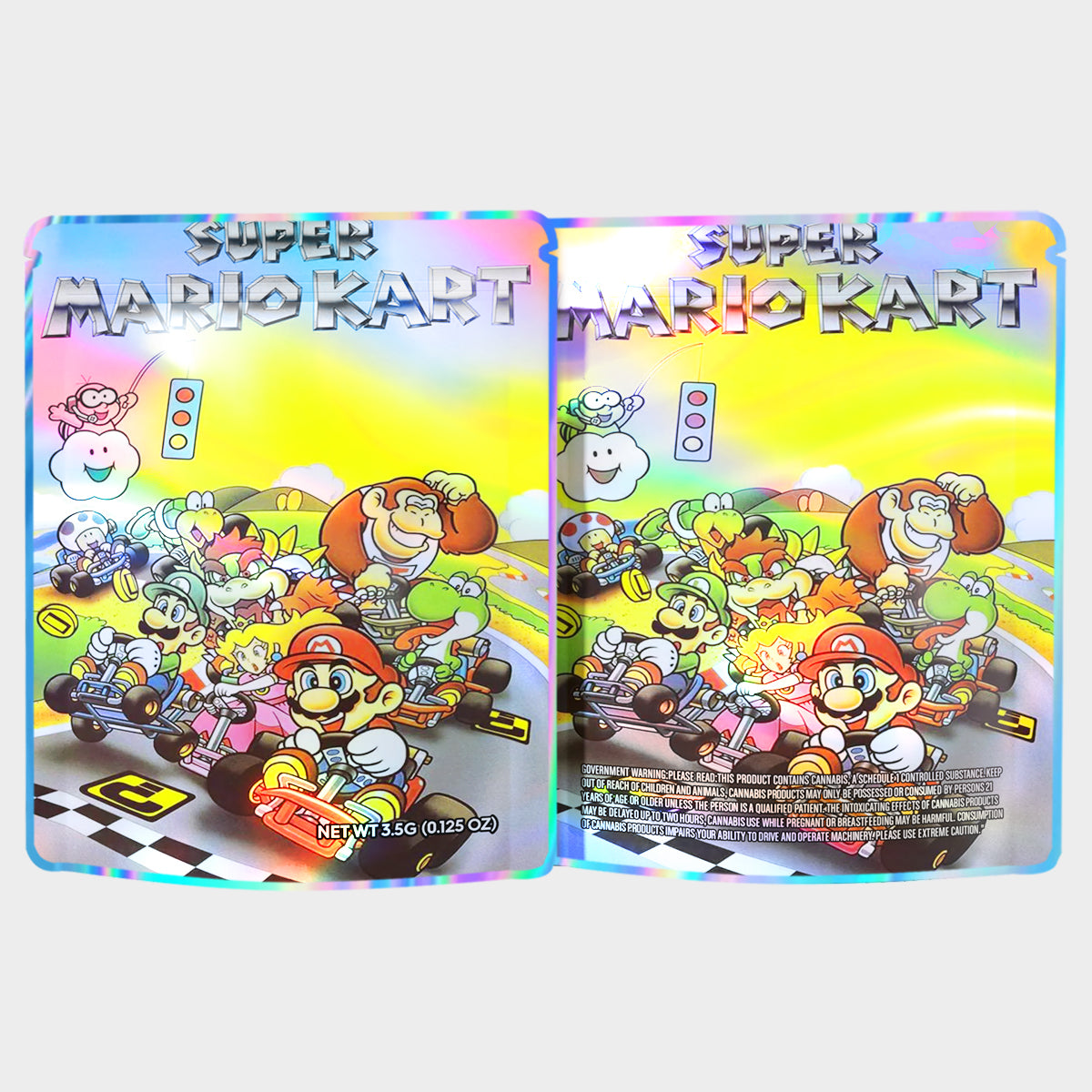Super Mariokart 3.5G Mylar Bags