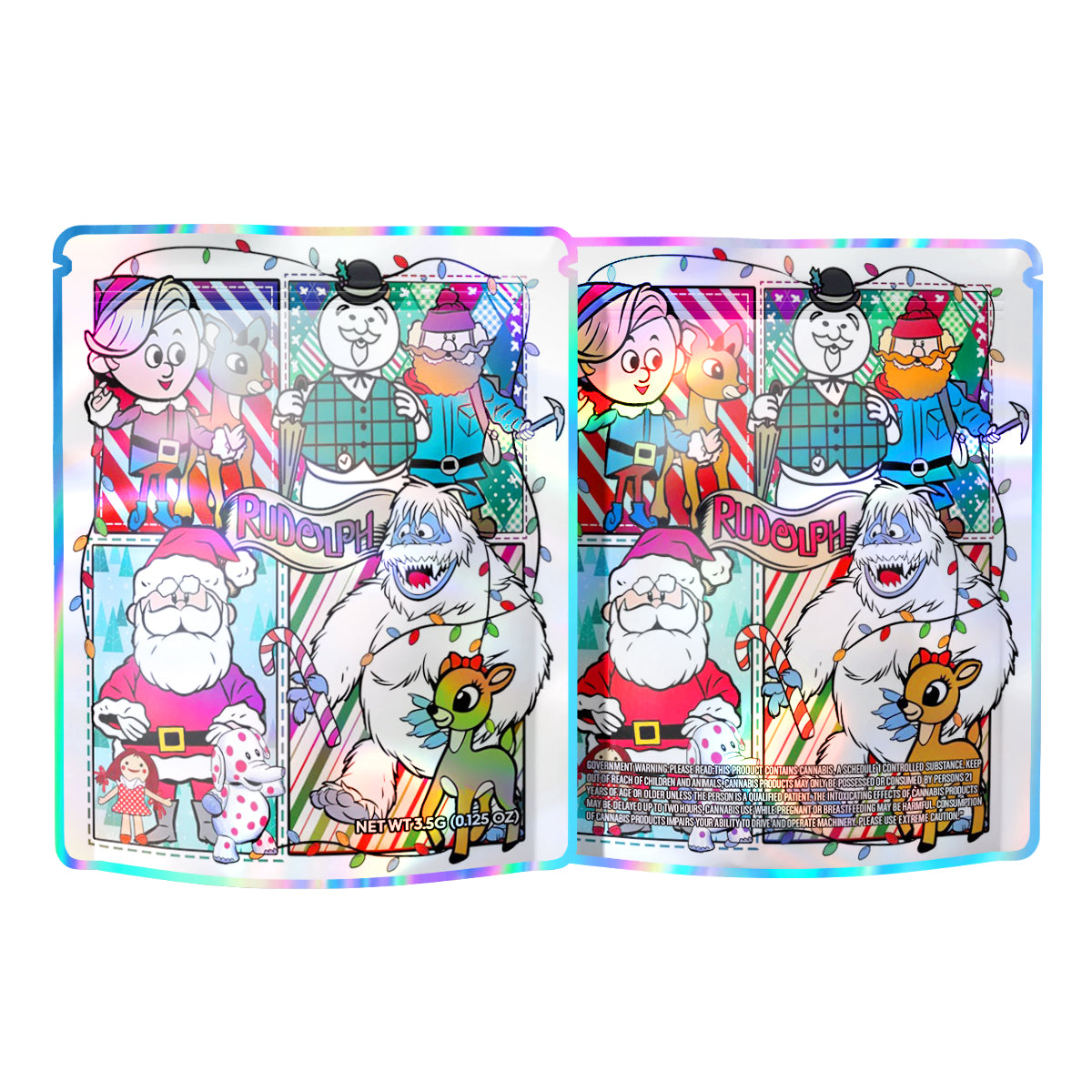 Rudolph 3.5G Mylar Bags