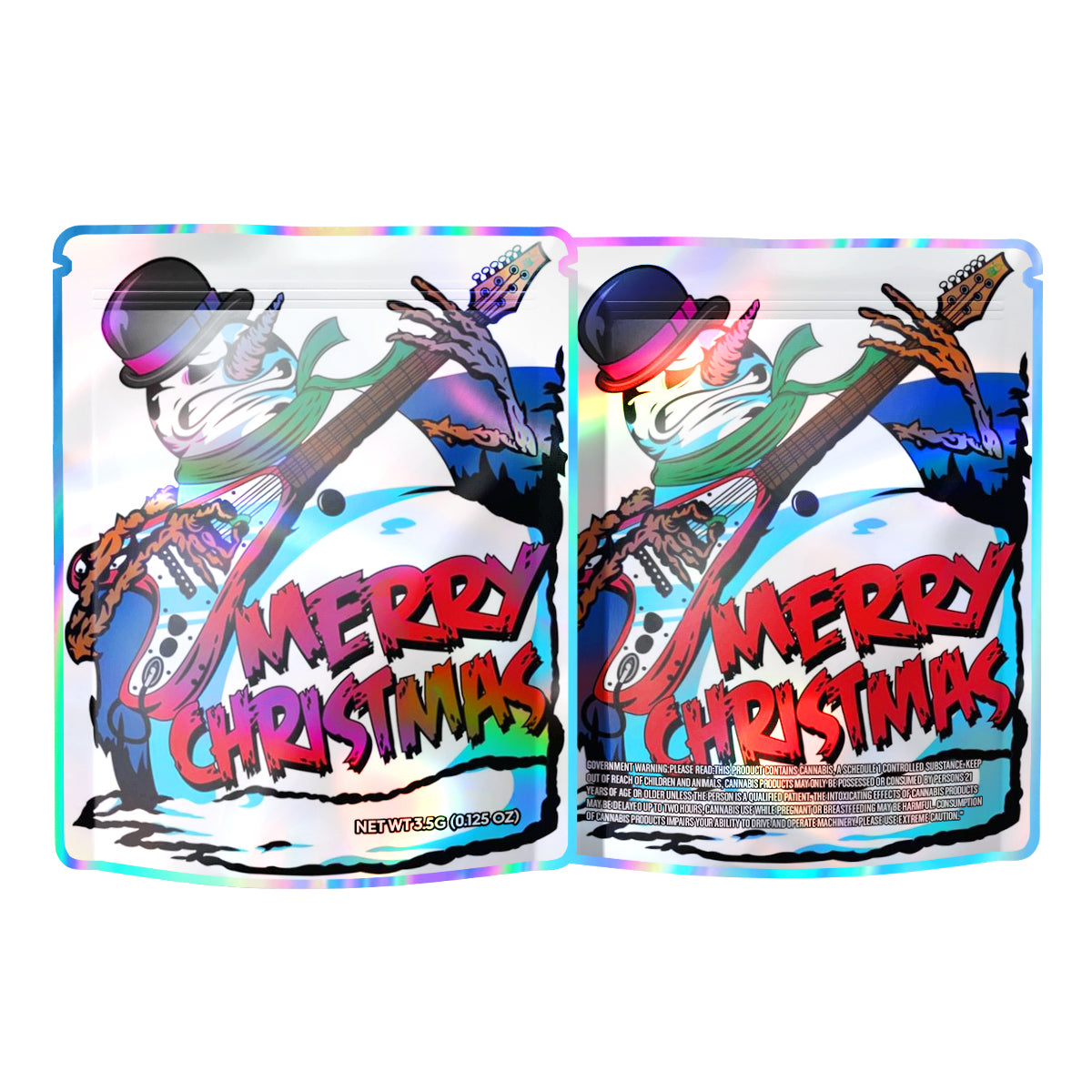 Merry Christmas 3.5G Mylar Bags