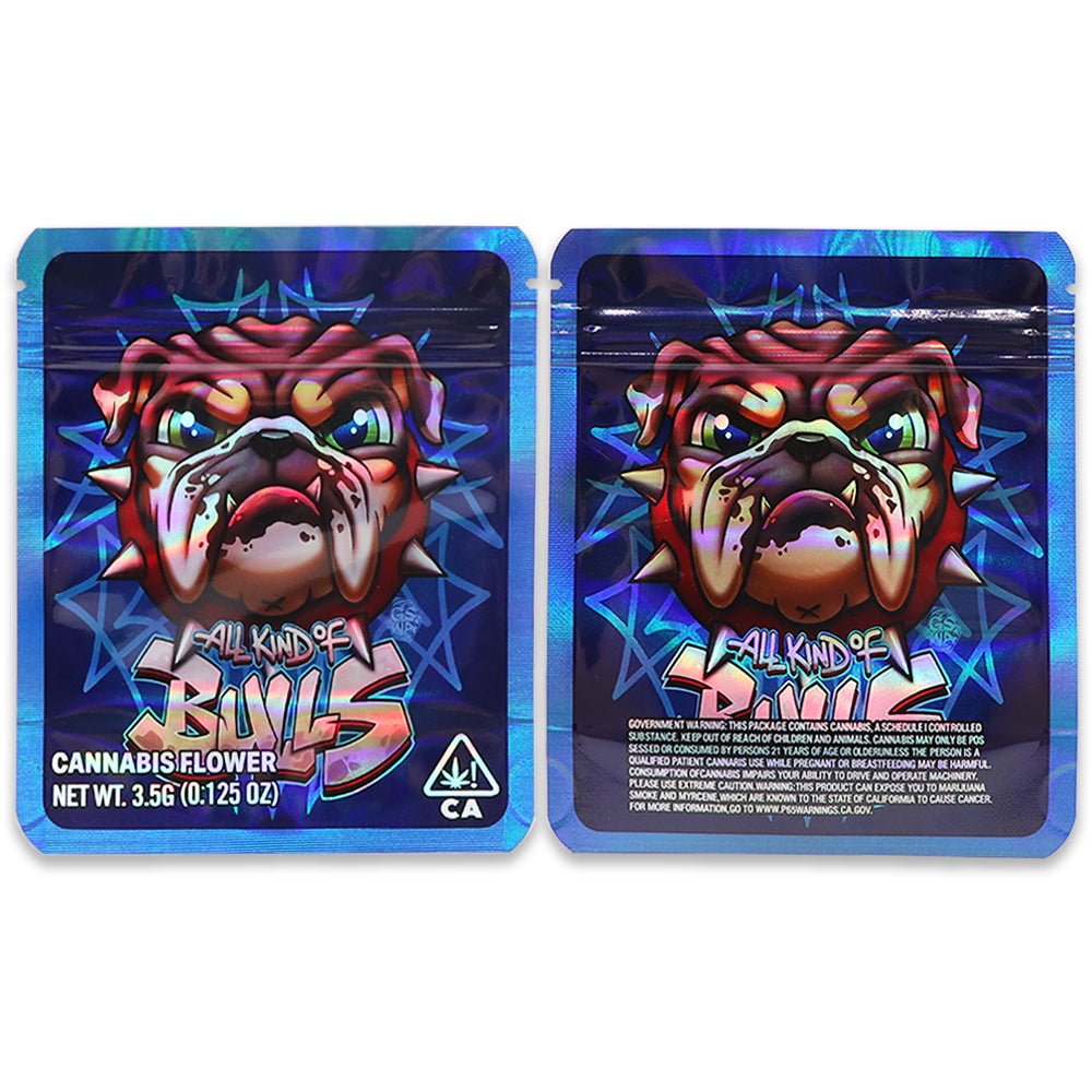 ALL KIND OF BULLS Weed Mylar Bags 3.5 Grams