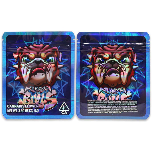 ALL KIND OF BULLS Weed Mylar Bags 3.5 Grams