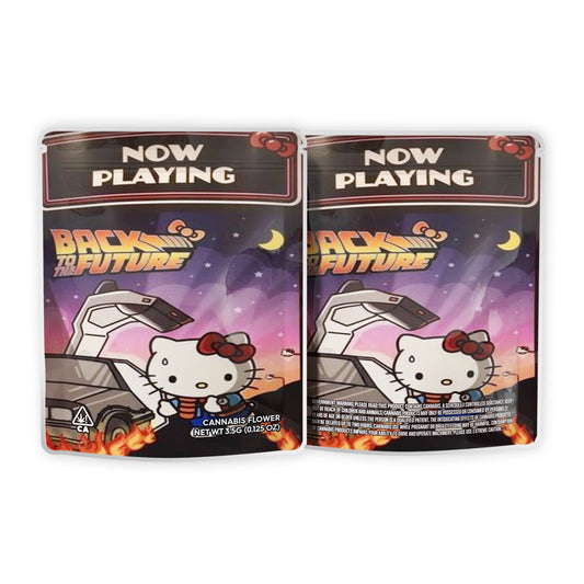 Back To The Future Mylar Bags 3.5 Grams