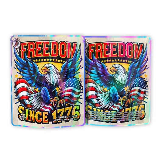 Free Dom Since 1776 Mylar Bags 3.5 Grams